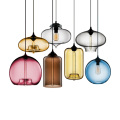 Modern design decorative Nordic E27 glass pendant light for restaurant